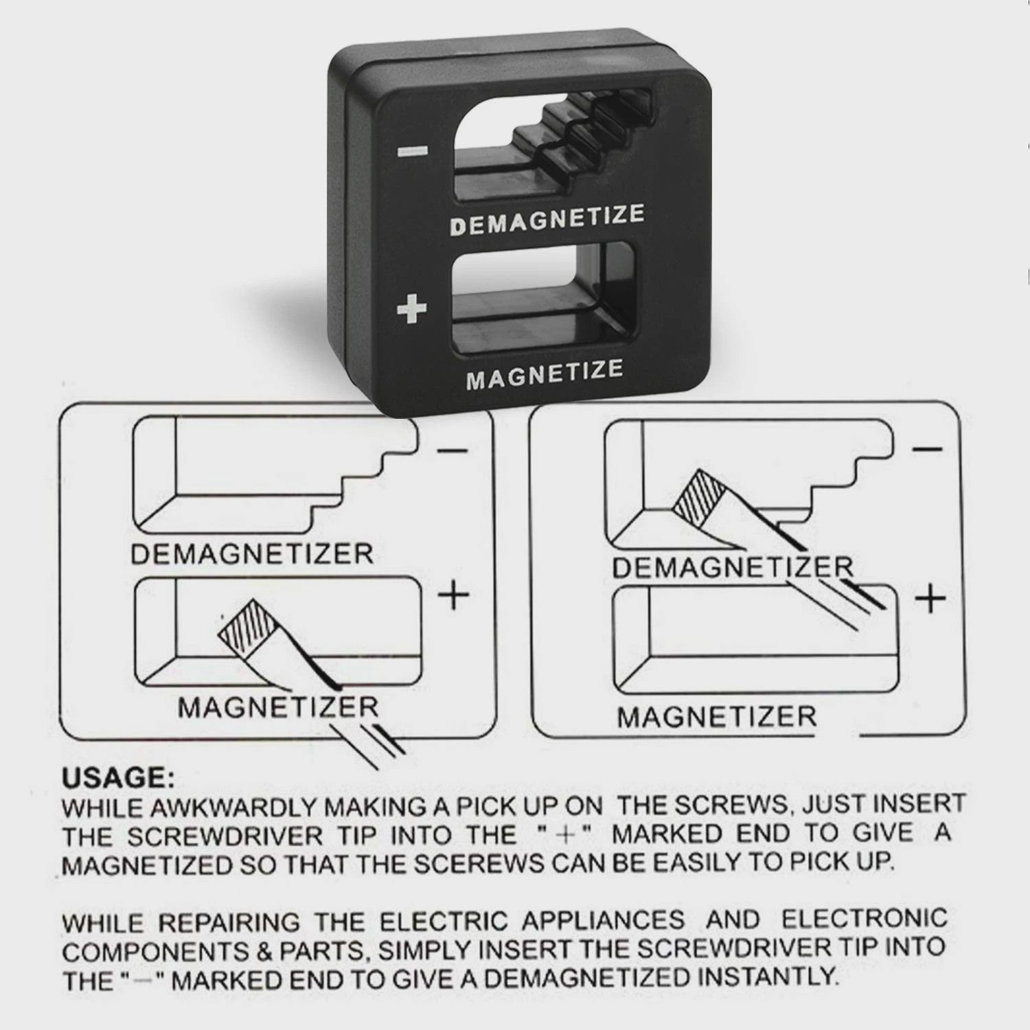 2-in-1 Magnetiseer & Demagnetiseer Tool voor Schroevendraaiers