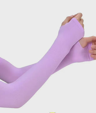 Zomer Arm Sleeves met UV Bescherming - Ademend IJs Zijde, Vingerloos