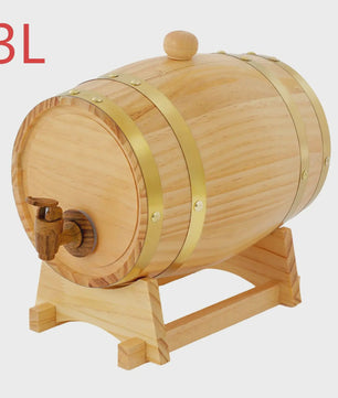 Eikenhouten Wijnvat 3L/5L met Tap & Standaard - Perfect voor Whisky, Wijn of Rum