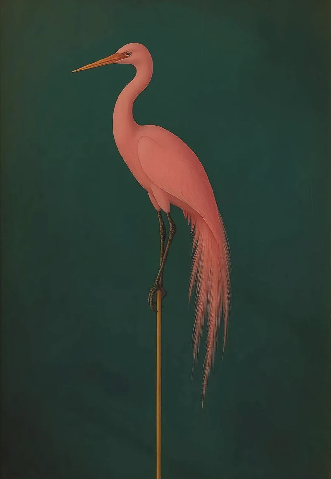 Japandi Poster Set: Roze Japanse Kraanvogels & Blauwe Reigers op Canvas