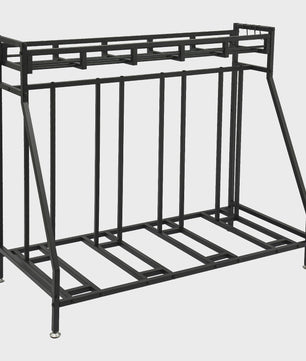 4-Plaats Fietsenrek Staand met Haken - Indoor Fietsenstalling Organizer