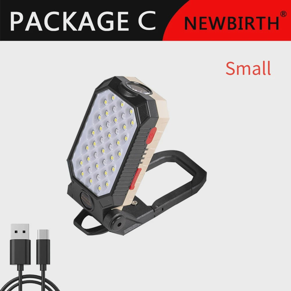 Multifunctionele Werklamp met Magneetvoet & Batterij Indicator - Ideaal voor Auto Reparaties & Noodgevallen