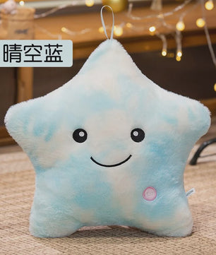 Glow-in-the-dark Ster Pluche Kussen - Zacht Verlicht Speelgoed voor Kinderen & Decoratie