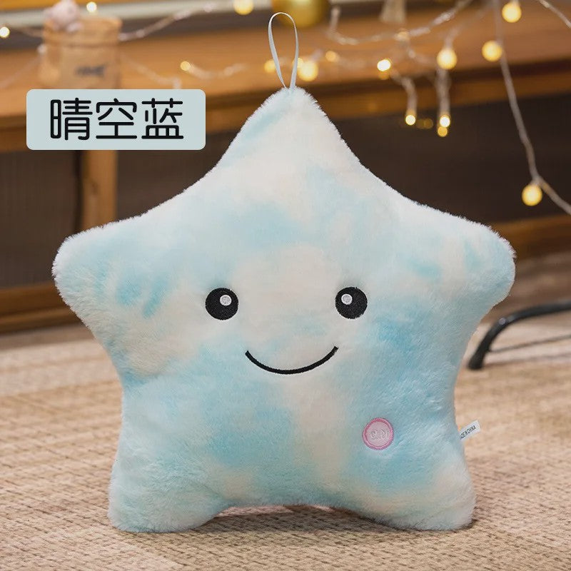 Glow-in-the-dark Ster Pluche Kussen - Zacht Verlicht Speelgoed voor Kinderen & Decoratie