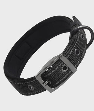 Veilige Hondenhalsband met Reflecterende Strepen - Ontsnappingsbestendig Nylon, Zachte Vulling & Snel-Sluiting