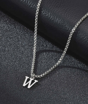 Vnox RVS Letter Ketting Heren - Kies Uw Initiaal - Waterdicht & Minimalistisch