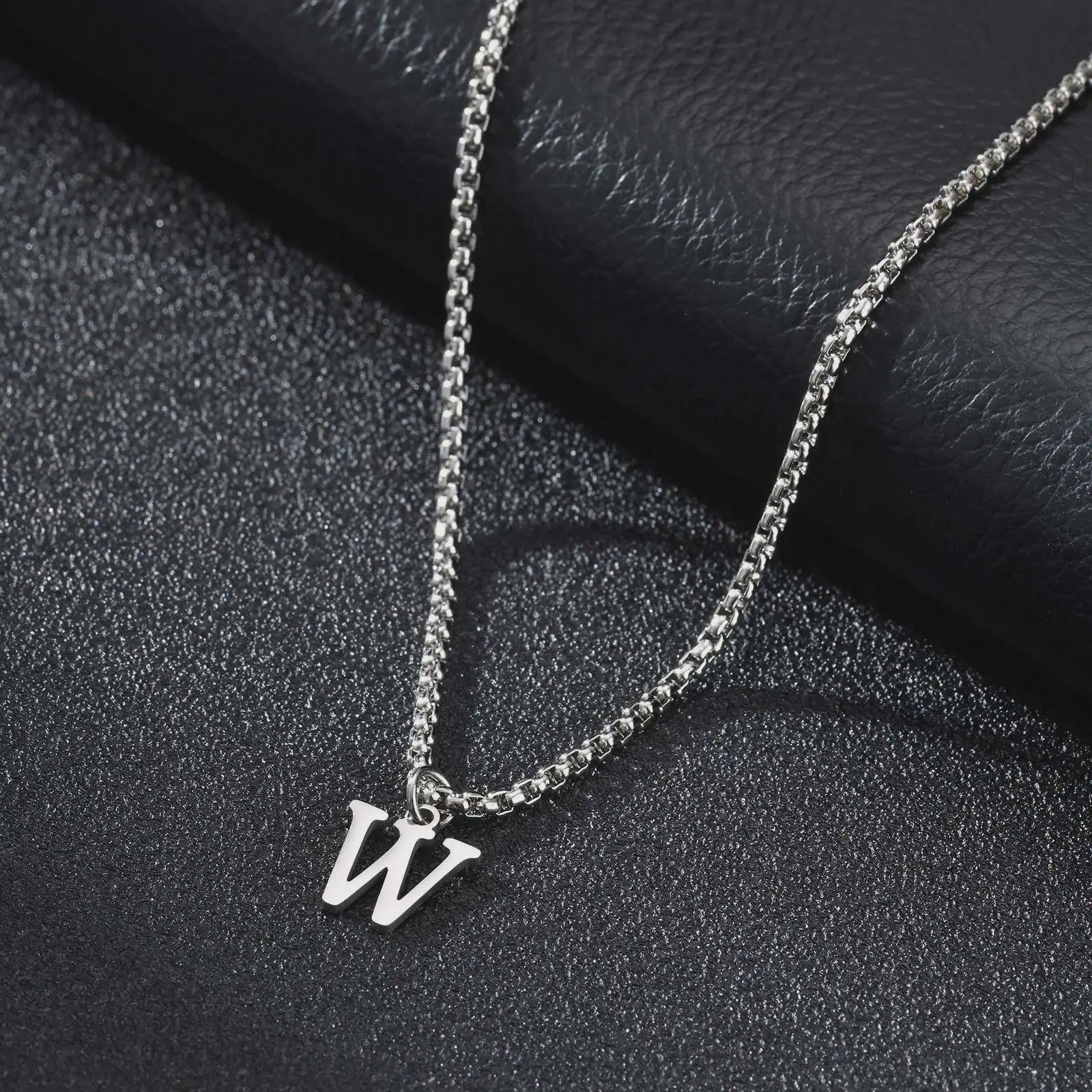 Vnox RVS Letter Ketting Heren - Kies Uw Initiaal - Waterdicht & Minimalistisch