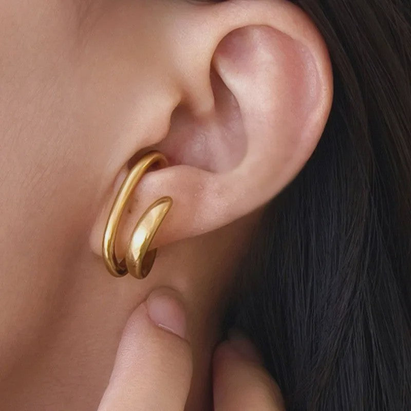Trendy C-vormige Oorclip Oorbellen - Stijlvolle Earcuff voor Dagelijks Gebruik