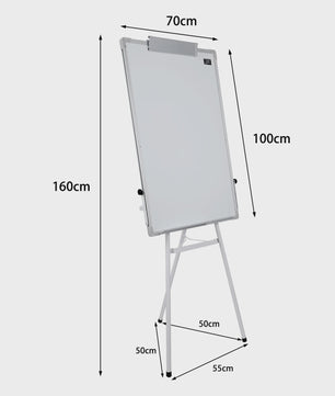 Magnetisch Whiteboard 70x100 cm met Verstelbare Tripod Standaard