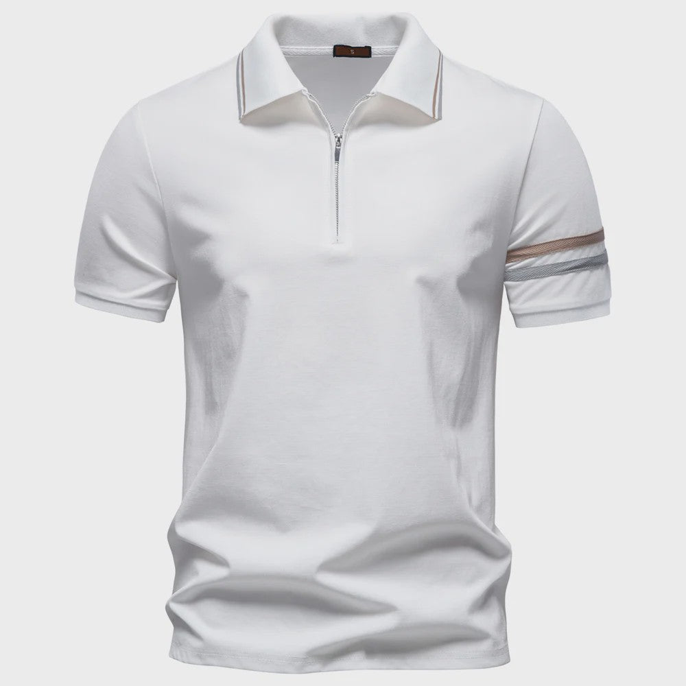 Lichtgewicht Heren Poloshirt met Halve Rits - Ademend en Zomerse Stijl