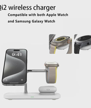 3-in-1 Draadloze Oplaadstandaard voor iPhone, Apple Watch & AirPods - Snel & Netjes