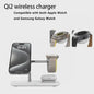 3-in-1 Draadloze Oplaadstandaard voor iPhone, Apple Watch & AirPods - Snel & Netjes