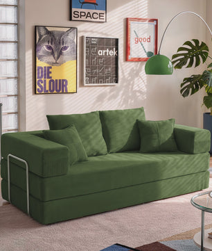 Opvouwbare Sofa Bed 200cm XXL - Modulair Gastenbed met Corduroy & Memory Foam