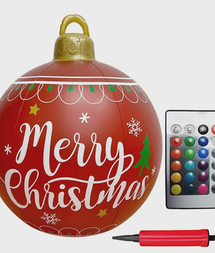 24 Inch Opblaasbare Kerstbal met LED Verlichting - XL Tuindecoratie