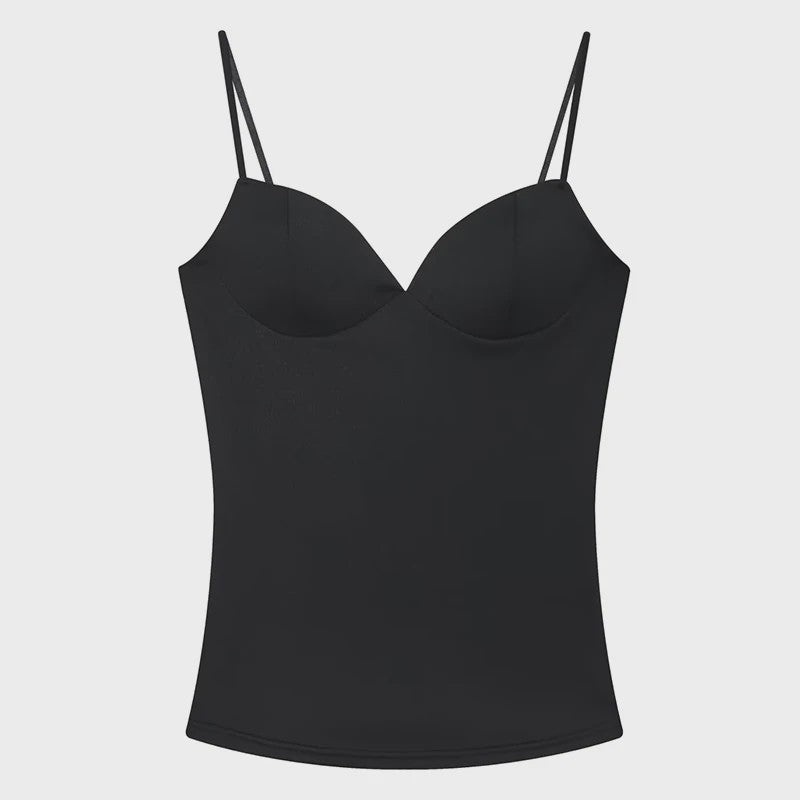 Dames Crop Top Corset Camisole Bruin - Mouwloos, Bodycon & Backless
