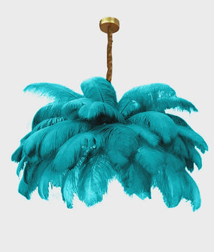 Luxe Struisvogelveer Hanglamp LED - Sfeervolle Verlichting voor Woonkamer & Slaapkamer