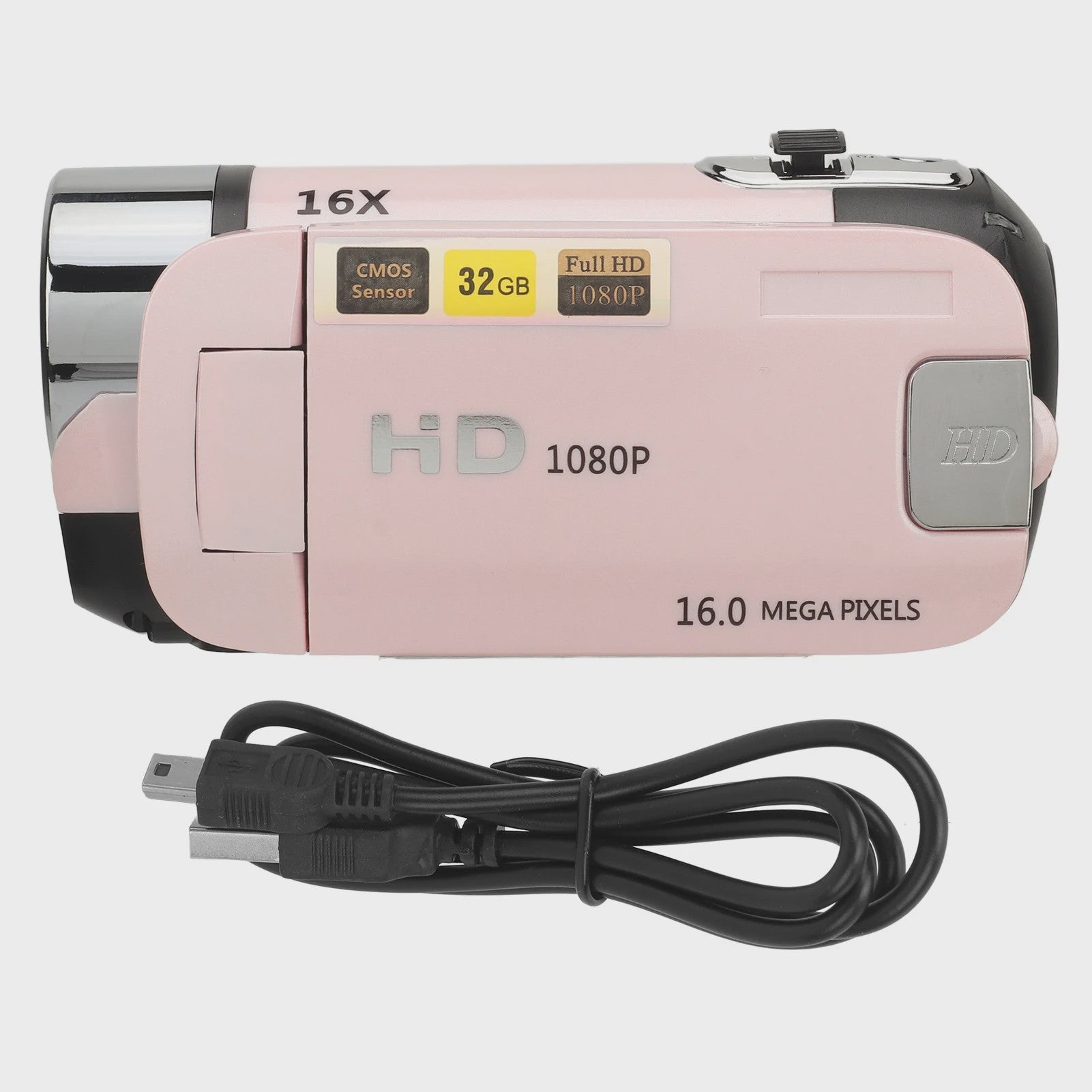 Digitale Camera D90 - 16MP Full HD 1080P, 16x Zoom, Draaibaar Scherm & Vullicht