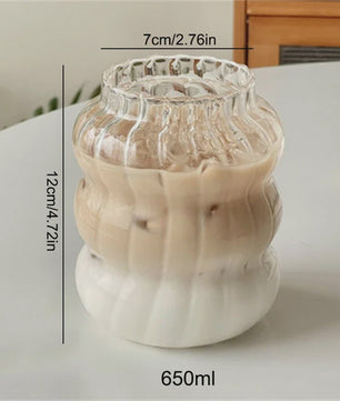 Creatieve Glazen Tumbler - Hittebestendig & Transparant voor Koffie, Sap, Cocktails