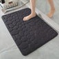 Antislip Badmat met 3D Steen Design - Absorberend & Sneldrogend