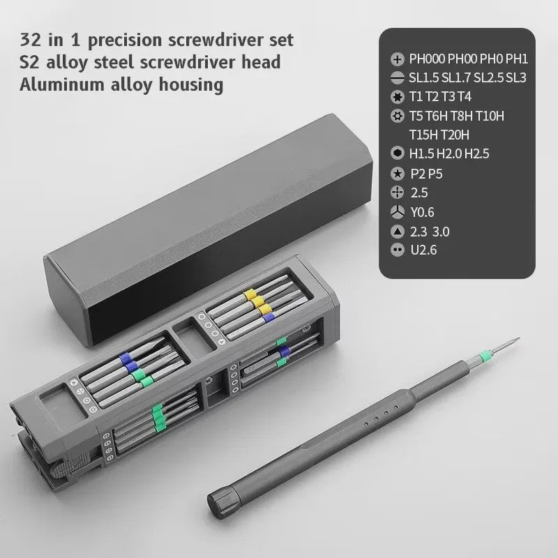 Precisie Schroevendraaierset 32/43/46-in-1: Magnetisch, Multifunctioneel Reparatiegereedschap
