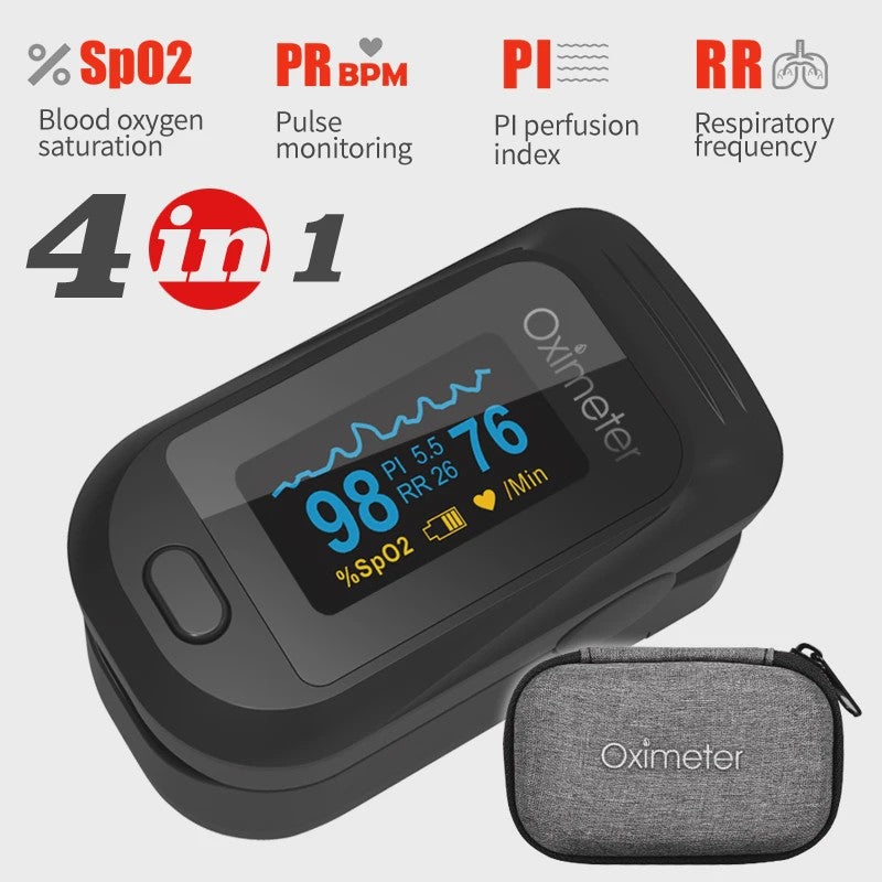 Vinger Pulse Oximeter met OLED Display - Meet Zuurstofsaturatie & Hartslag
