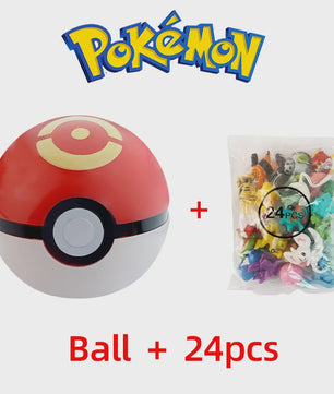 Set van 24 Pokemon Figuren - Diverse Stijlen, 2-3cm - Pikachu, Pokeball & Meer - Leuk Cadeau