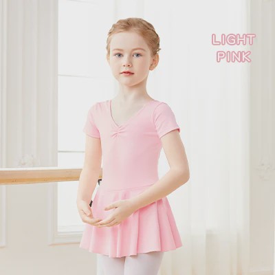 Schattige Ballet Leotard Jurk met Tutu voor Meisjes - Kortmouw Danskleding