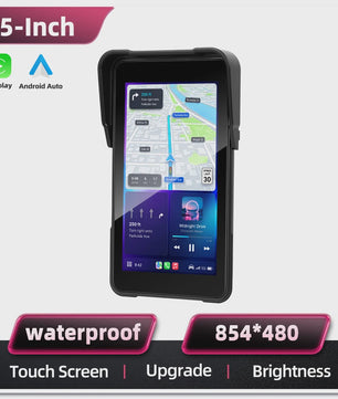 5" Smart Motorfiets Display met CarPlay, Android Auto & IP68 Waterdicht
