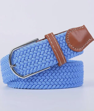Unisex Gevlochten Elastische Riem met Pin Gesp - 107-130cm