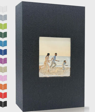 Linnen Fotoalbum voor 600 Foto's 4x6 inch met Venster & Horizontale/Verticale Insteekvakken