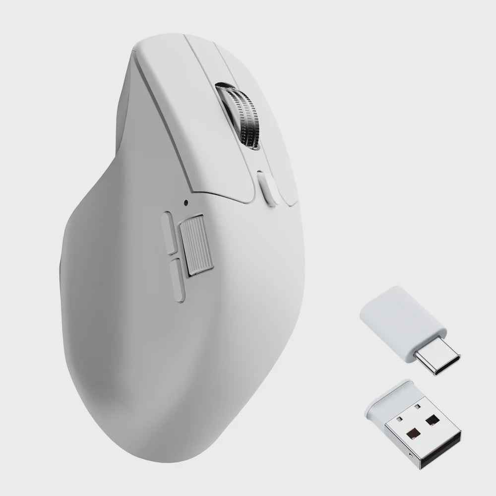 Keychron M6 Draadloze Muis: 2.4GHz/Bluetooth, Type-C, 1K/8K Polling Rate, 26000 DPI
