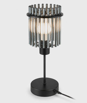 Moderne LED Tafellamp met Glazen Kap - Traploos Dimbaar & USB-C