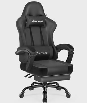 Ergonomische Gaming Stoel met Voetensteun, Hoofd- en Lendesteun | Max 150kg