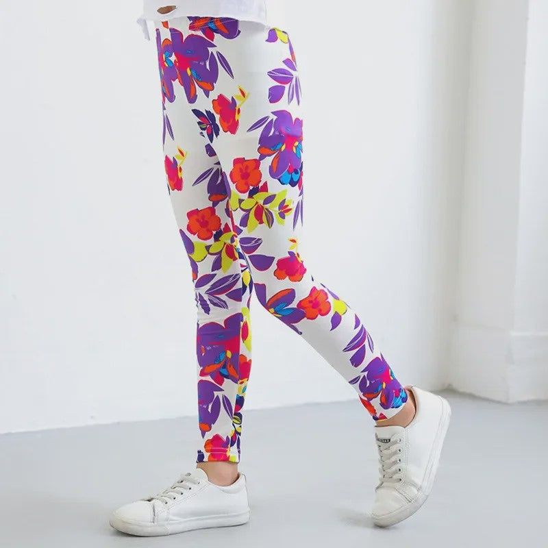 Meisjes Leggings met Print | Comfortabele Stretch Broekjes voor Lente, Zomer & Herfst (2-12 Jaar)