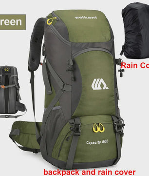 50L Waterdichte Reisrugzak - Grote Outdoor Backpack voor Kamperen, Wandelen & Klimmen