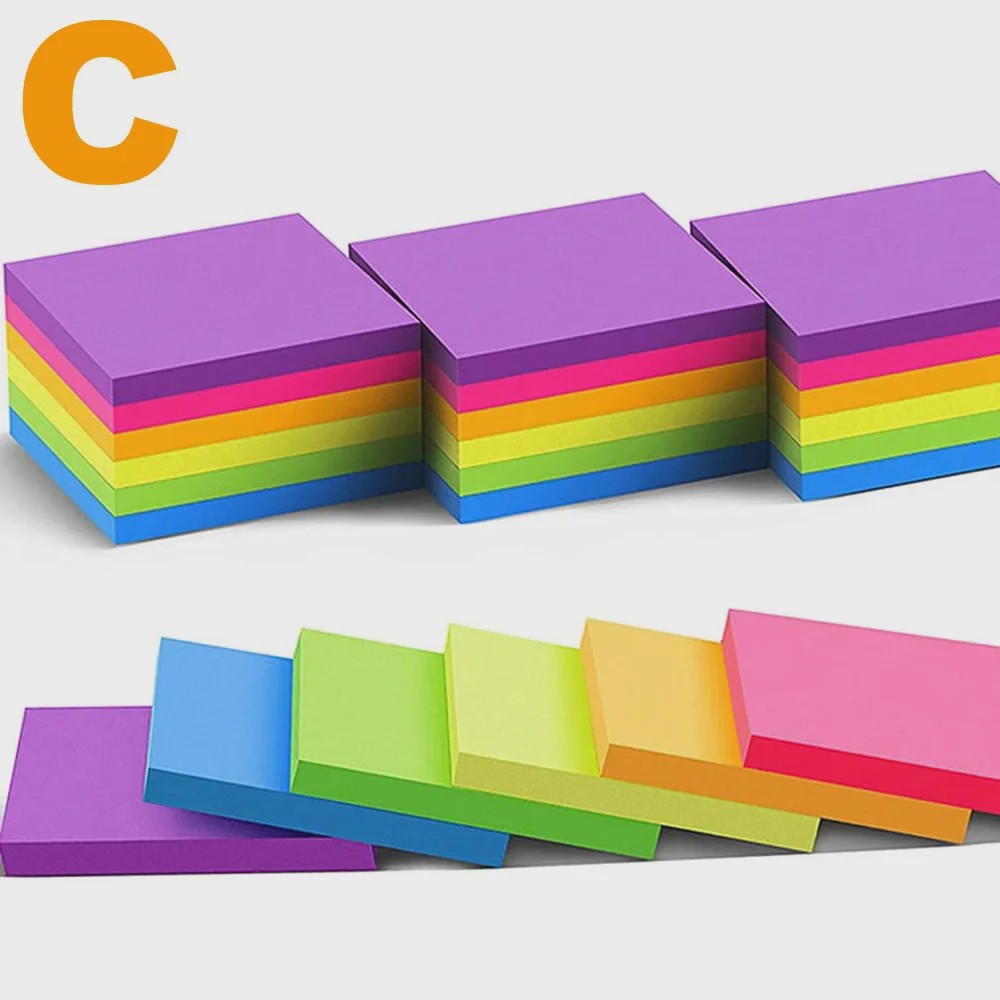 Kleurrijke Sticky Notes Set - Kawaii Notitieblokjes voor Kantoor & School