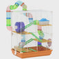 Ruime Hamsterkooi met Tunnels, Platforms, Wieltje en Accessoires (46x30x58 cm)