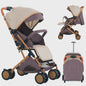 Draagbare Baby Kinderwagen met Muggennet, Opbergmand & 4 Wielen