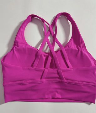 Comfortabele Sports BH met Push-Up Effect en Kruisbanden - Hoge Ondersteuning voor Yoga & Fitness