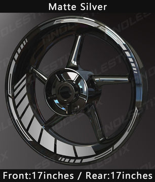 Reflecterende Motor Velgstickers - 17 Inch Velgtape voor Yamaha, Honda, Kawasaki, Suzuki, BMW, KTM