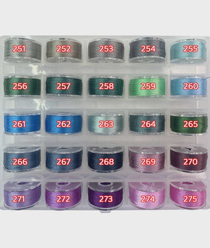 25 Kleuren Hoogglans Borduur Garen - 90 Meter Spoelen voor Handwerk & DIY