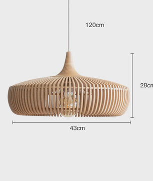 Wabi-Sabi Houten Hanglamp LED - Vintage Minimalistisch Design
