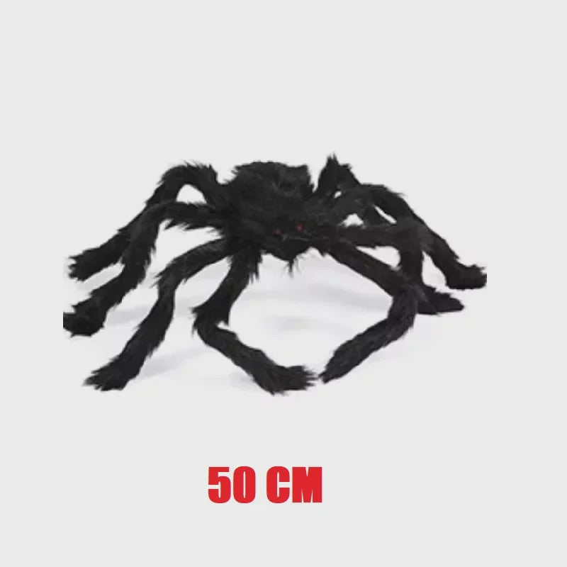 Enorme Pluche Spin Halloween Decoratie - 30cm tot 200cm