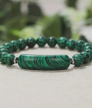 Handgemaakte Edelsteen Armband met Turquoise & Malachiet - Energie & Yoga
