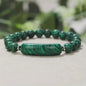 Handgemaakte Edelsteen Armband met Turquoise & Malachiet - Energie & Yoga
