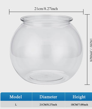 Ronde Plastic Vissenkom - Duurzaam Desktop Aquarium voor Kleine Vissen