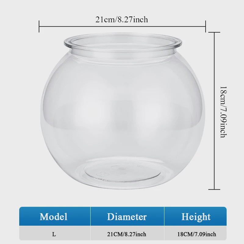 Ronde Plastic Vissenkom - Duurzaam Desktop Aquarium voor Kleine Vissen