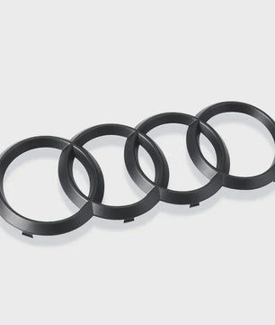 Zwart Audi Logo Embleem 4 Ringen - Voor Grille & Kofferbak