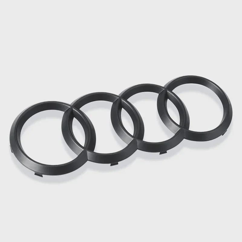 Zwart Audi Logo Embleem 4 Ringen - Voor Grille & Kofferbak