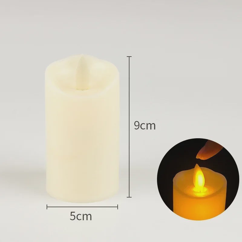 Set van 1-10 LED Kaarsen met Flakkerend Vlam Effect - Flameless Kaarsen voor Feestelijke Decoratie